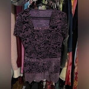 Purple top with sequin detail